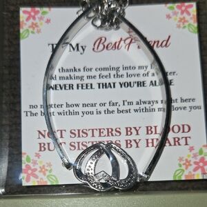 Silver Heart Pendant Bracelet